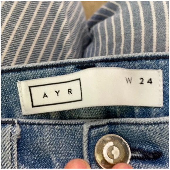AYR The Yes Yes Yes Irie Straight High Rise Jeans Size 24 - Picture 3 of 6